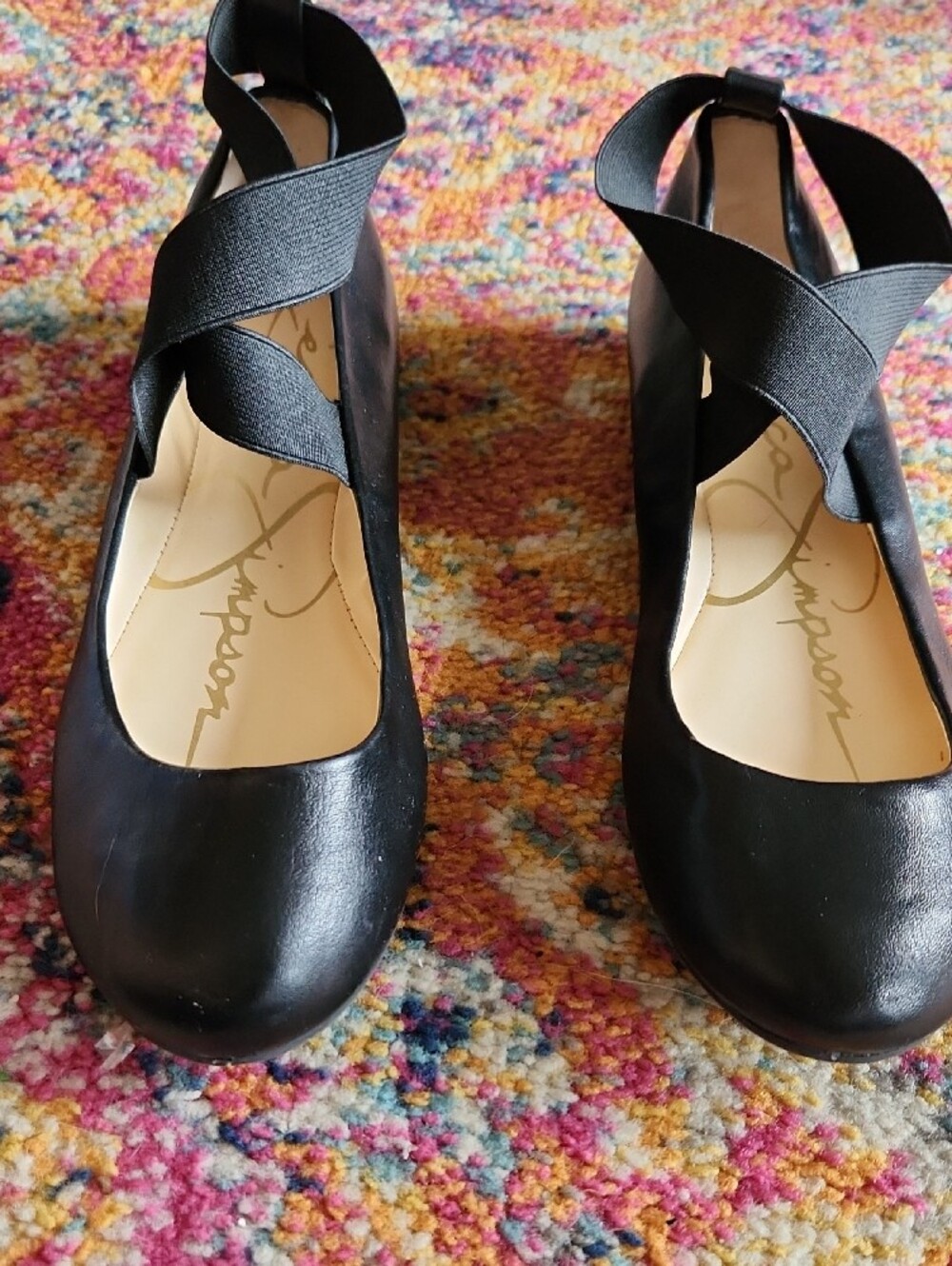 Madalaye 8.5 M Black Women's Crisscross Strap Flats - Picture 4 of 9